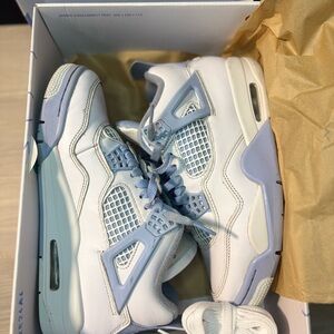 Jordan WMNS Air Jordan 4 Retro - White / Aluminum Blue Tint